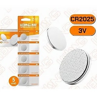 Bateria de Lítio CR2025 3V 05 Unidades LE-7999-20-CR2025 - Lelong