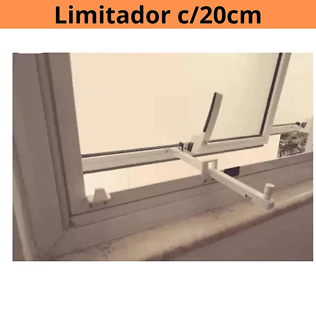 Haste Puxador Janela Maxim Ar De Alumínio Frontal - 20cm