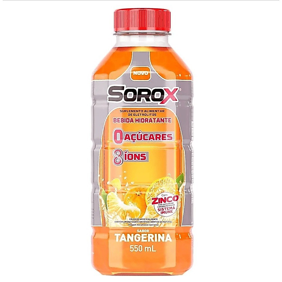 Isotônico Sorox Zero Açúcar Sabor Tangerina 550ml