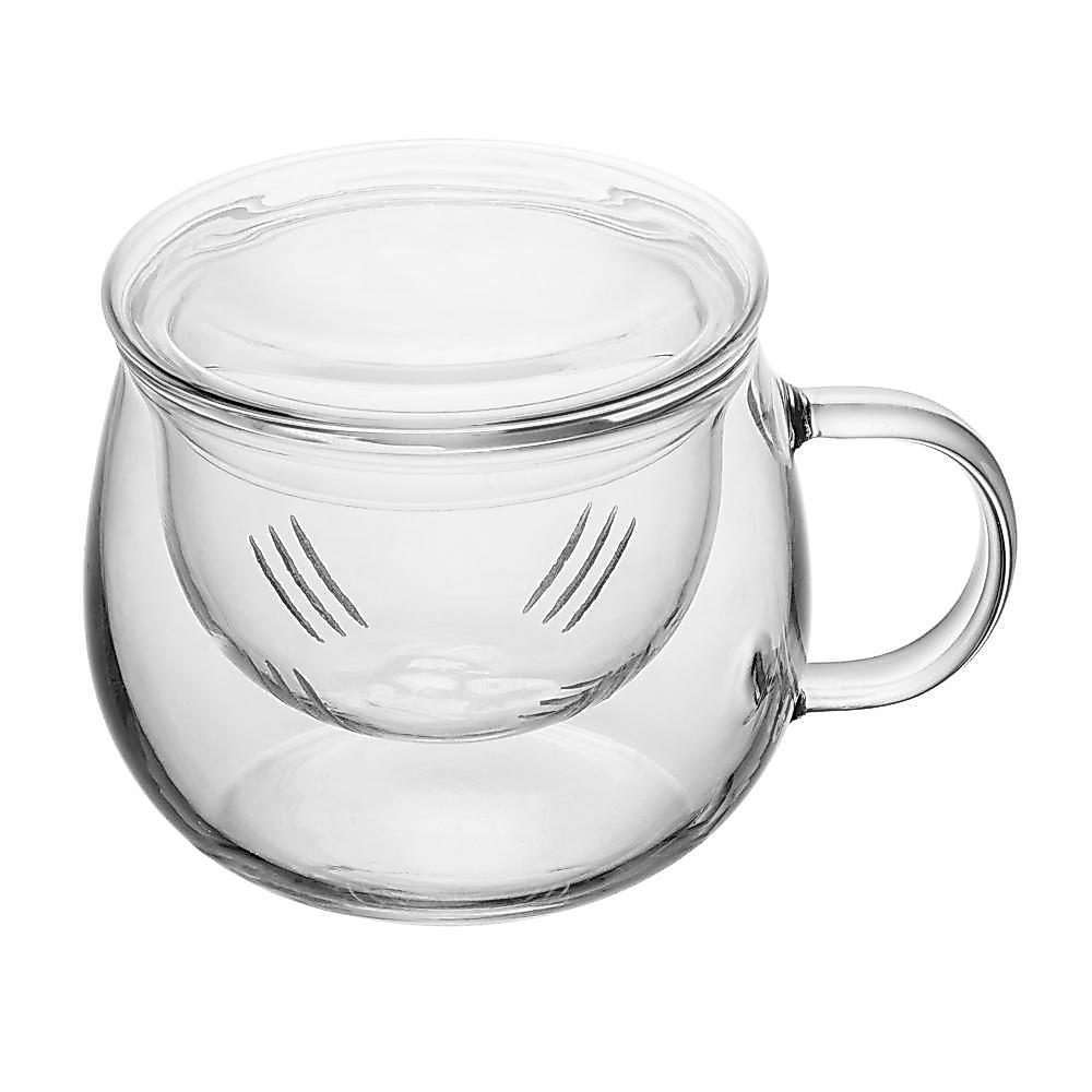 Caneca com Infusor e Tampa Modern 300ml Vidro