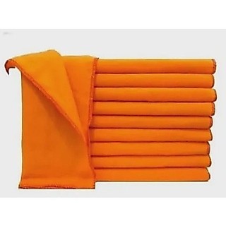 Kit 20 Flanelas 28X28 Branca ou Laranja 100% Algodão – Alta Qualidade para Limpeza e Polimento