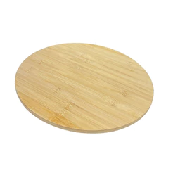 Tábua Para Pizza Antibacteriana De Bambu Natural 36x36cm