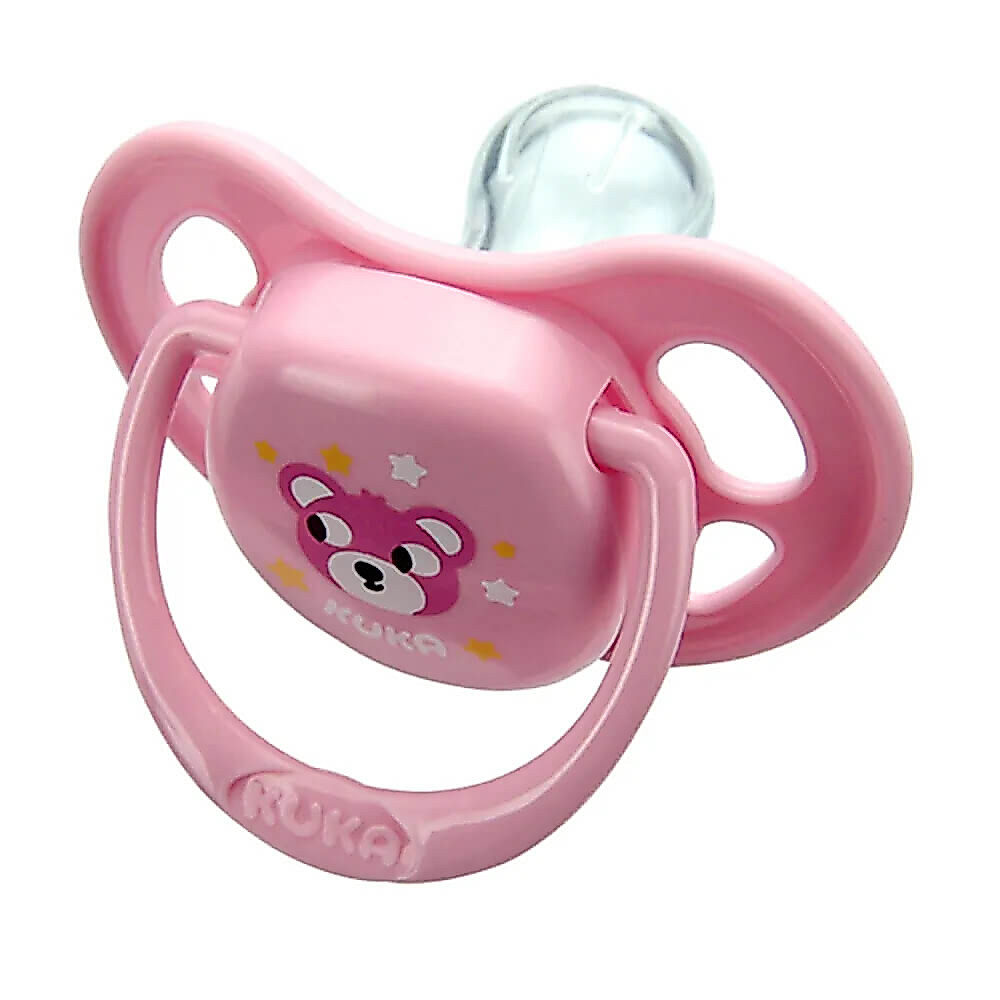 Chupeta Kuka Smart Em Silicone Rosa - Tamanho 02