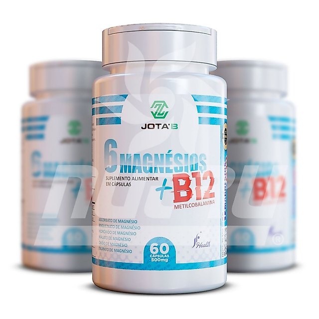 6 Magnésios + B12 Metilcobalamina 60 Cápsulas