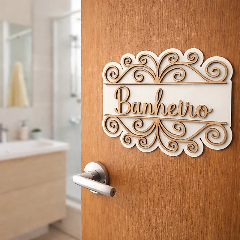 🌟 Placa Decorativa WC: 50% OFF!