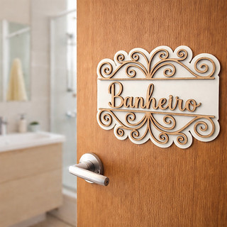 🌟 Placa Decorativa WC: 50% OFF!