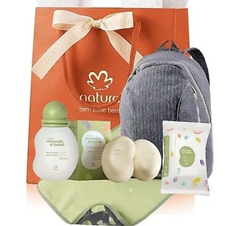 Natura Kit personalizado Mochila Passeio mamãe bebê