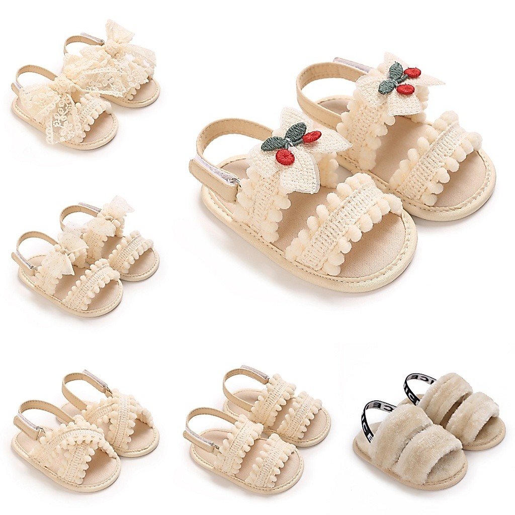Sapatos De Proteção Para Os Pés Do Bebê De Verão De 0 A 1 Ano , Princesa Com Sola Macia De Algodão Interno , Sandálias Q