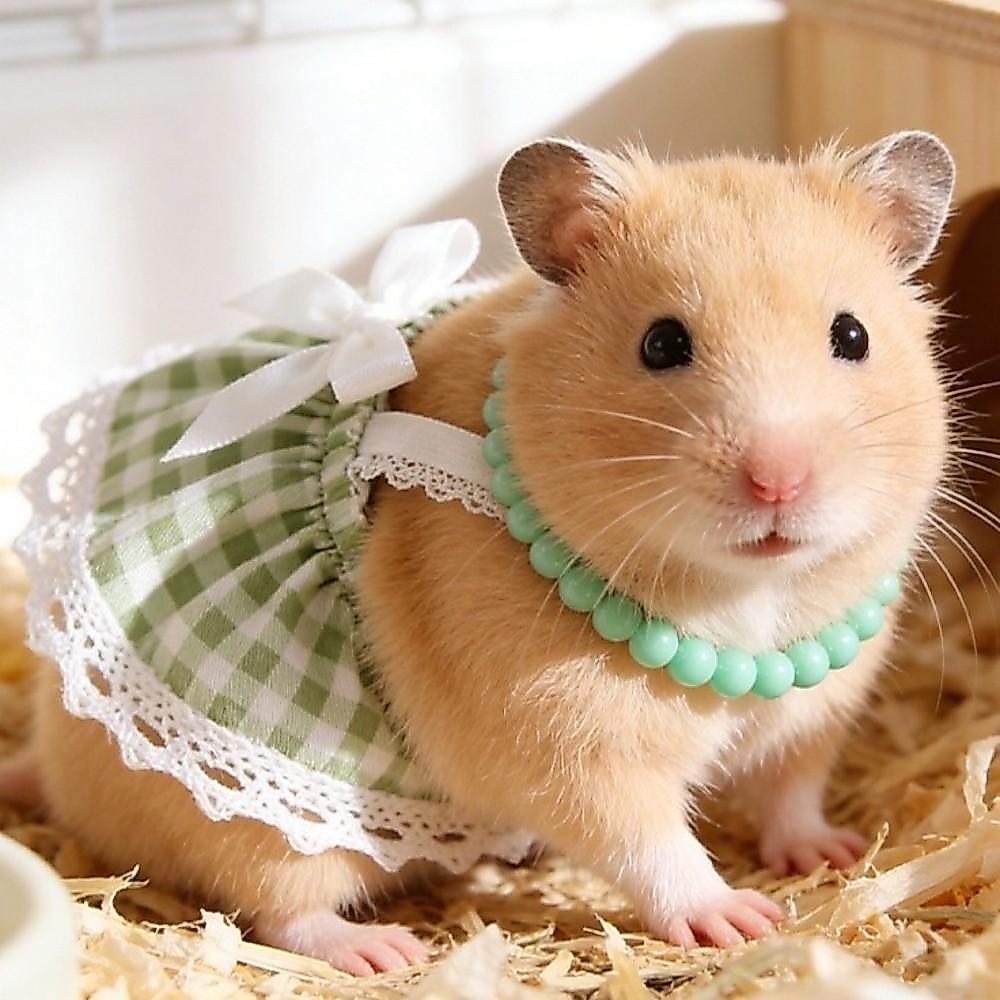 Saia De Renda Para Hamster  , Vestido De Princesa Leve E Respirável , Com Colar Suspensa Macia Animais De Estim