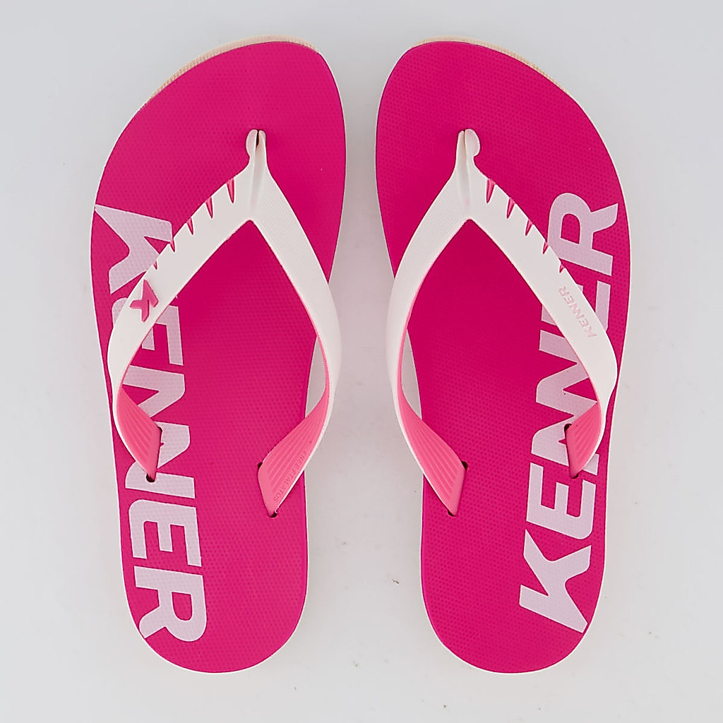 Chinelo Kenner Red Rosa e Branco