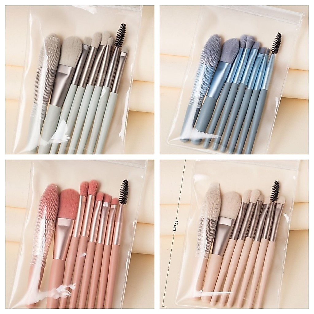 12 Kit de 8 mini Conjunto De Pincéis De Maquiagem