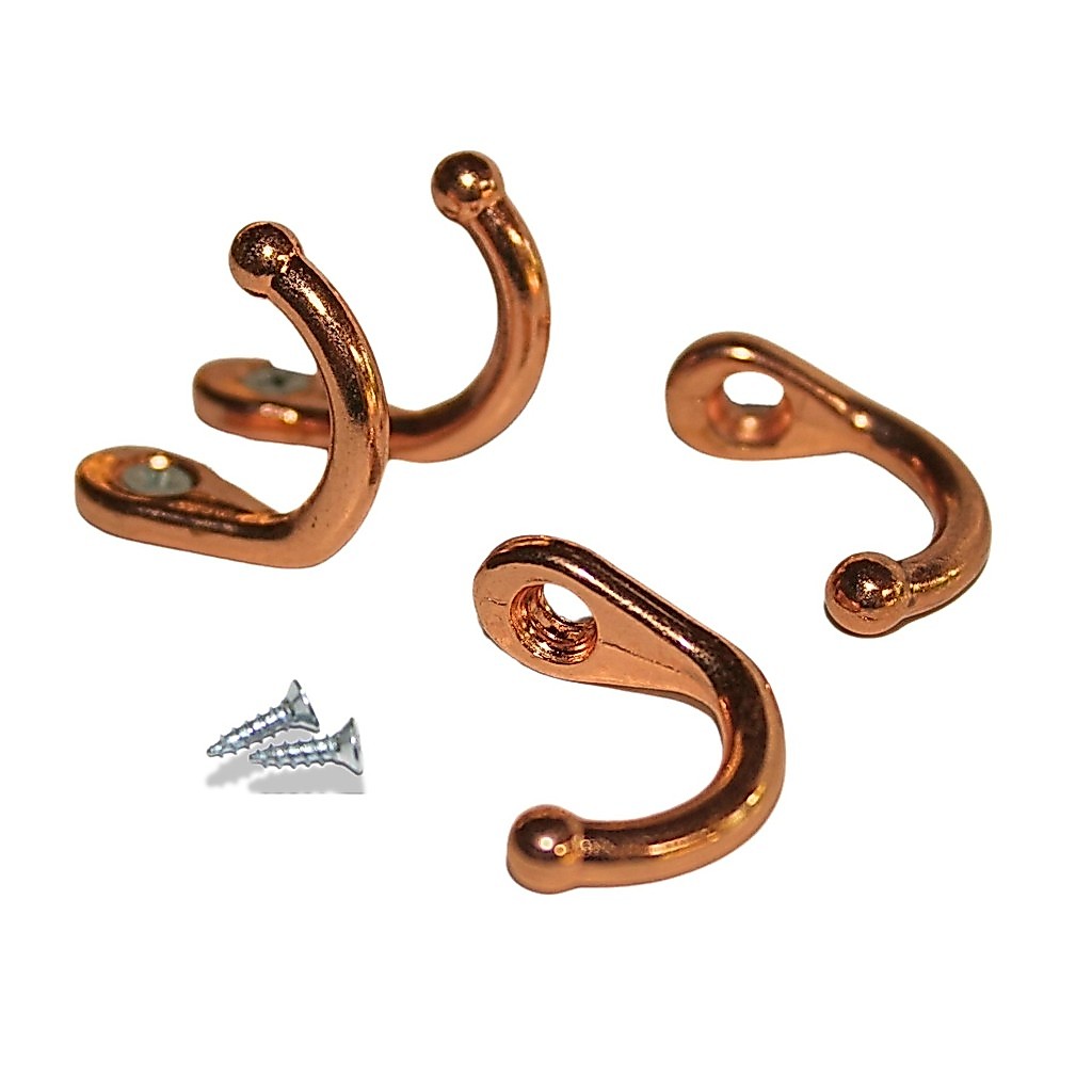 Kit c/ 10 Ganchos Cabide Liso Para Artesanato P - 2,3cm e Parafusos