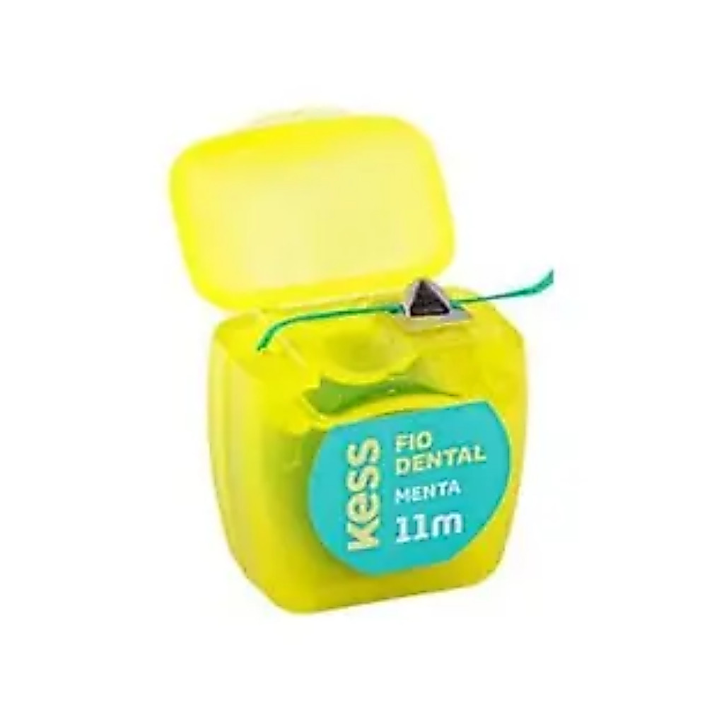 Kit 3 Fio Dental Encerado Menta Mini 11m - Kess — imagem 2 de 2