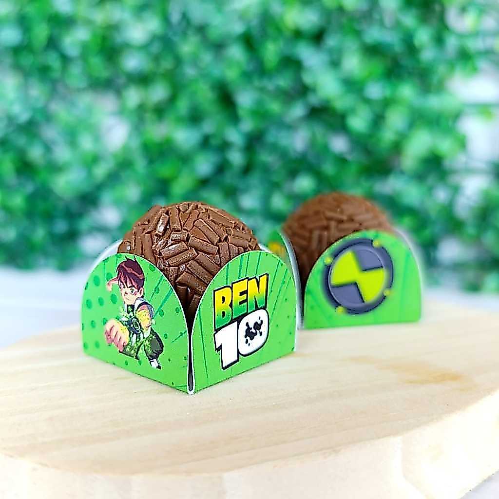 50 a 200 Forminhas para Docinhos Personalizadas Bem 10 4 Pétalas Brigadeiro Festa Aniversário Doces