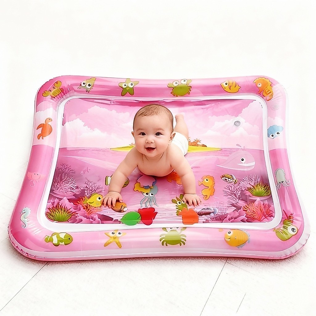 Tapete Inflável com Água para Bebê Tapete Sensorial PVC Antivazamento Brinquedo Educativo
