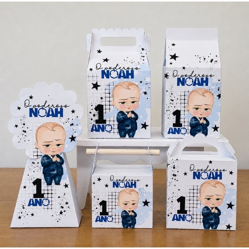 PEGUE E MONTE - Kit Festa Personalizados - PODEROSO CHEFINHO - Lembrancinhas Caixinhas para fest
