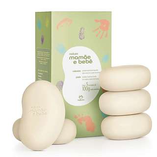 Sabonete Em Barra Mamãe E Bebê Natura - 5 Unid De 100g Cada