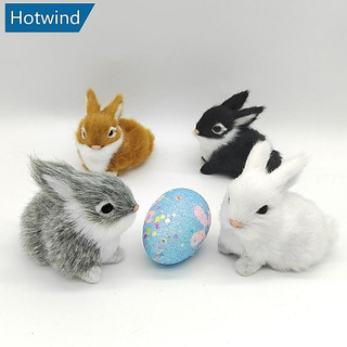 HW Simulação Coelho Brinquedo De Pelúcia Crianças Cognição Frango Modelo Estatueta Realista Peludo Animal Boneca Present