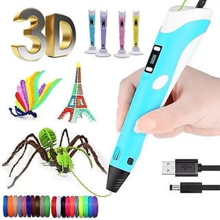 Caneta 3D Impressora Manual Infantil e Adulto Com Filamentos DIY Filamento Plastico Seguro Para Crianças