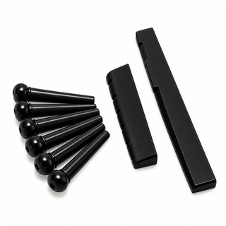 (KIT COMPLETO) 6 pinos para violão + Rastilho Pestana + Ponte Pinos Nut