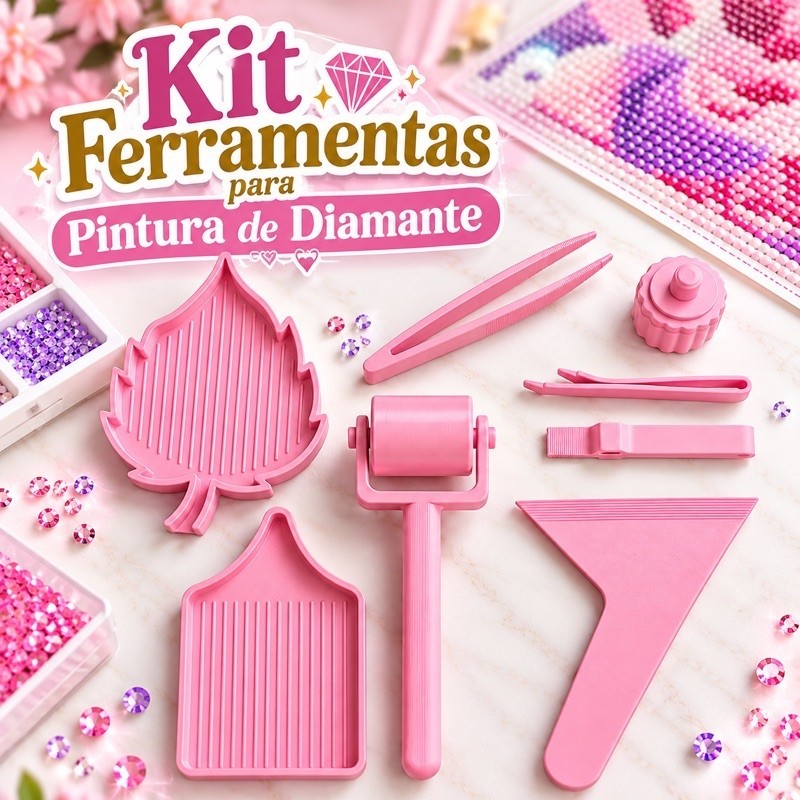 Kit de Ferramentas para Pintura em Diamantes – Mais Precisão e Agilidade