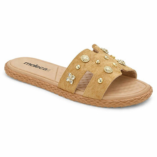 Rasteira Slide Feminina Moleca Anatomica Leve Conforto Macio Uso Casual Dia a Dia Elegante