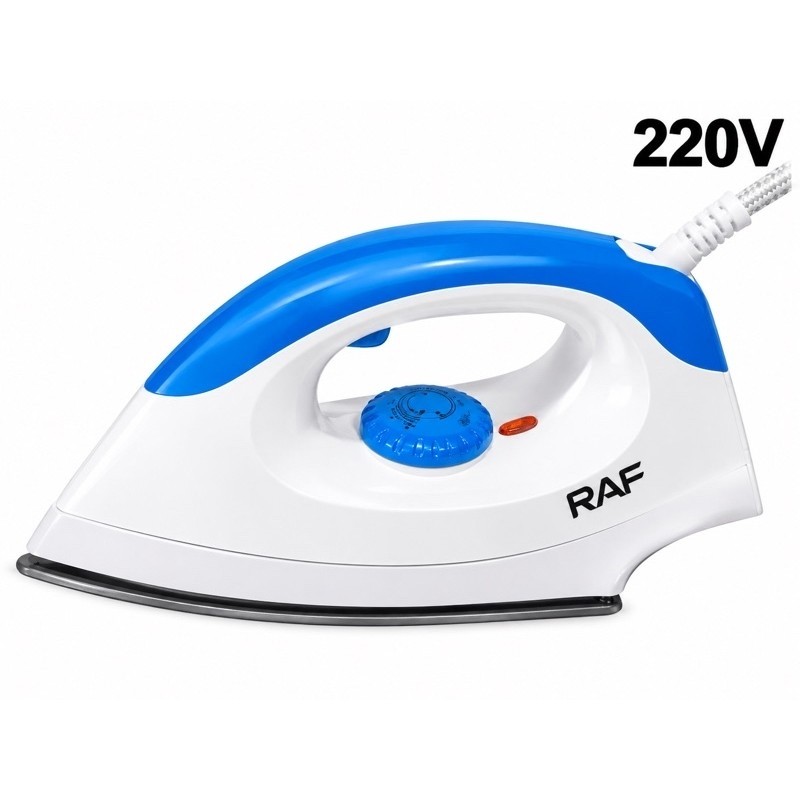 Ferro de Passar Roupa RAF Dry Iron 1200W Solado Antiaderente Teflon 220V