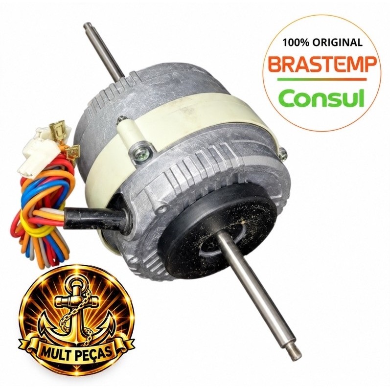 MOTOR 127V AR CONDICIONADO JANELA CONSUL 10 MIL BTUS E 7500 BTUS EIXO COM ROSCA