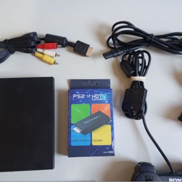 Adaptador PS2 para HDTV Converter com Cabo HDMI e Saídas RCA para TV Digital