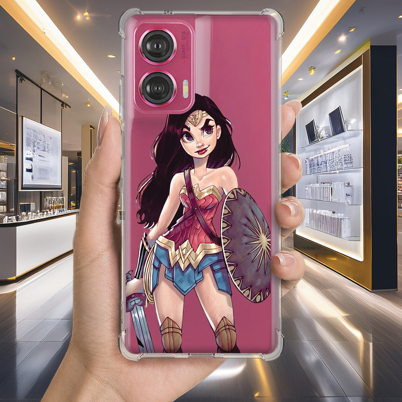 Capa Capinha MOTO EDGE 50 ULTRA PRO FUSION NEO 40 30 LITE 20 G5S Anti-impacto Personalizada geek MULHER maravilha (1541)
