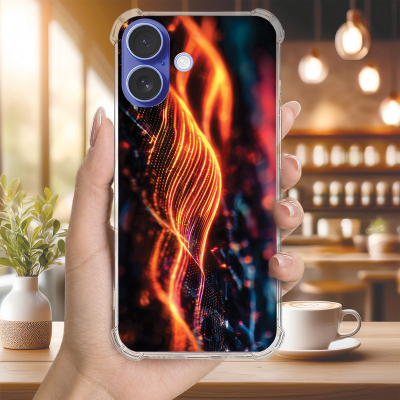 Capa Capinha IPHONE 12 PRO MAX 11 XS XR SE 2020 PLUS Anti-impacto Personalizada cyber NEON hacker (4272)