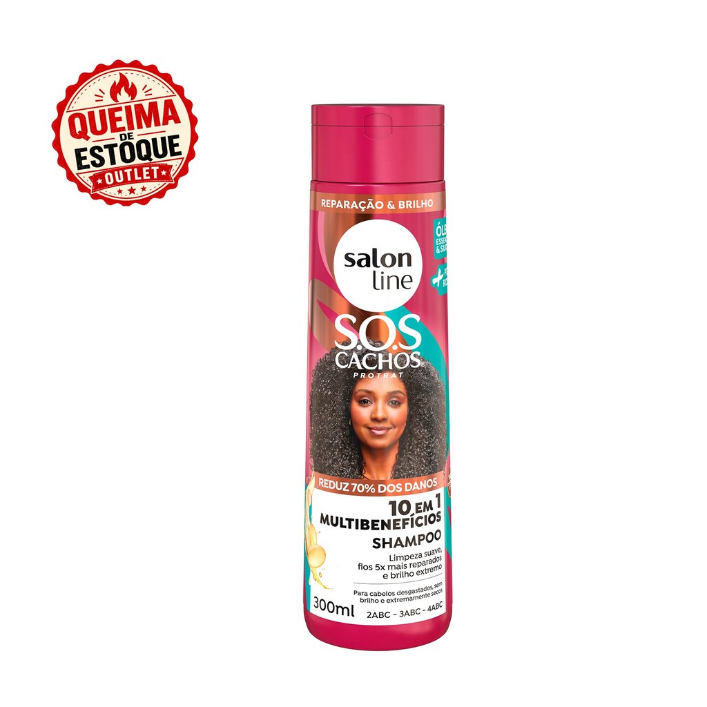 Shampoo SOS Cachos 10 em 1 Multibenefícios 300ml