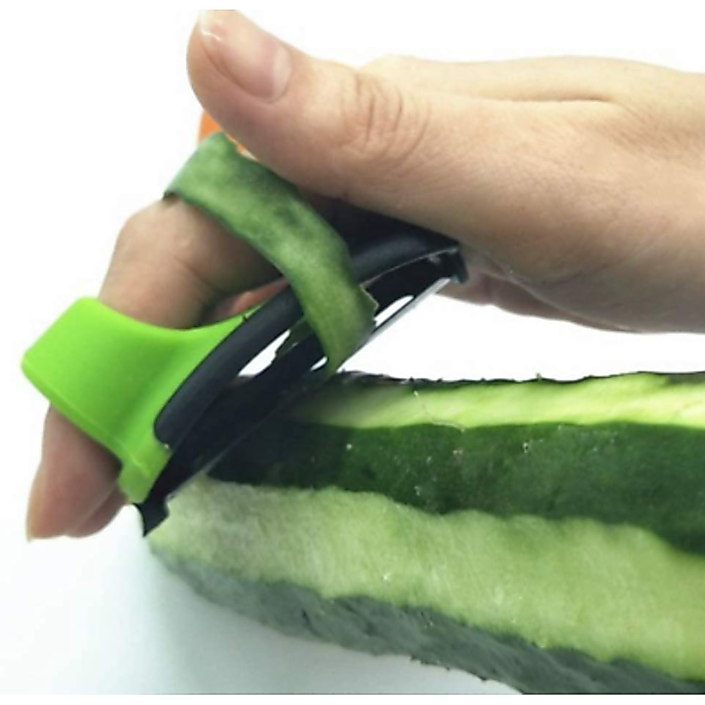 Descascador de Legumes em Metal com Cabo de Plástico e Apoio Ergonômico para Dedos