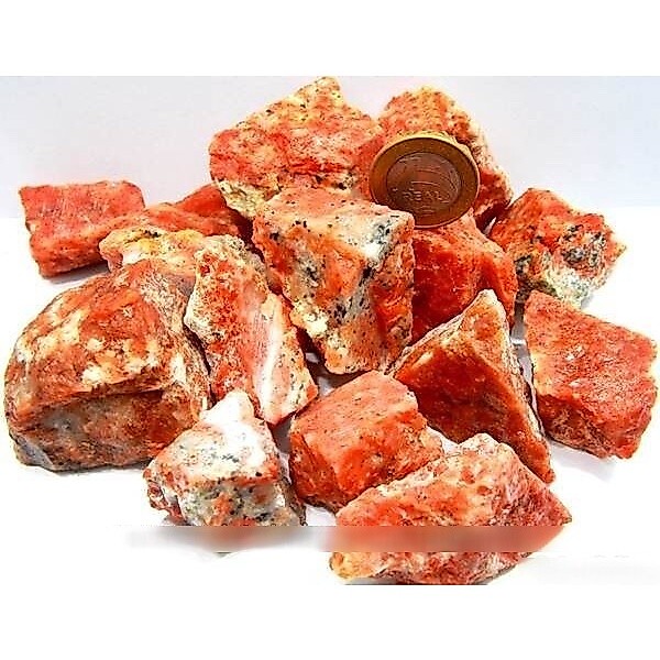 1kg Cascalho Calcita Laranja Pedra Bruto Pra Orgonite