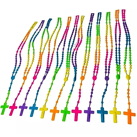 kit 12 Terços Silicone Colorido/Terço acampamento/ Terço Borracha .