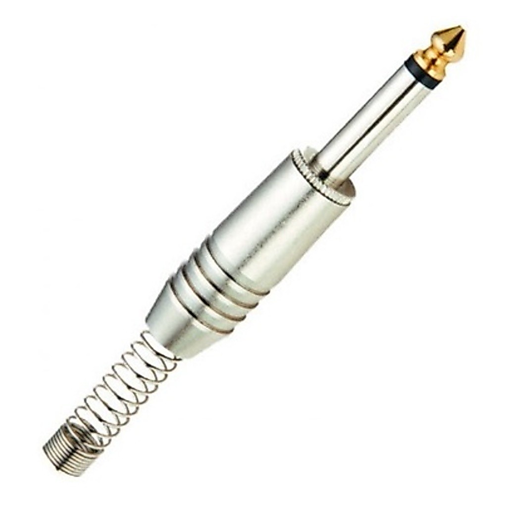 kit 20 unidades Conector P10 mono Niquelado Com Mola Oferta