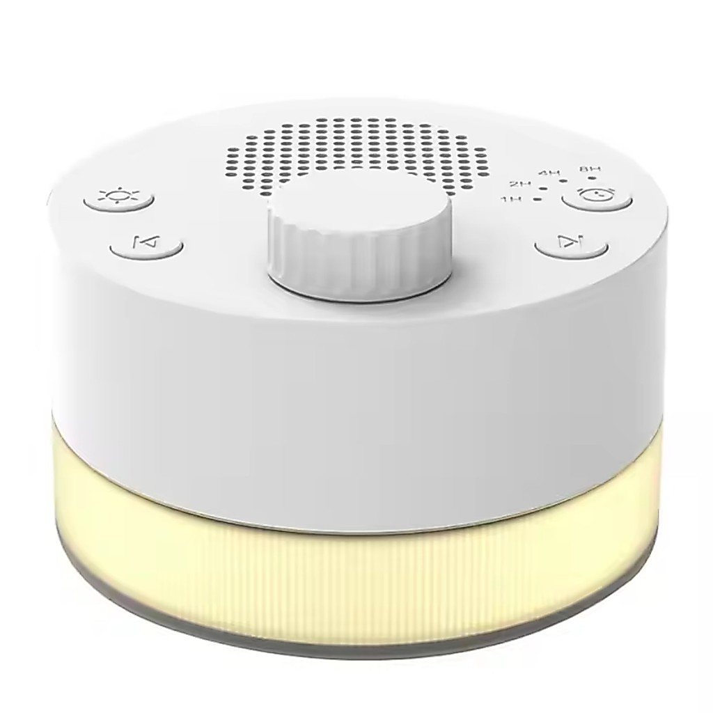 Máquina de ruído branco Com Temporizador luz noturna Calmante Bebê Sono Relaxamento USB Recarregável