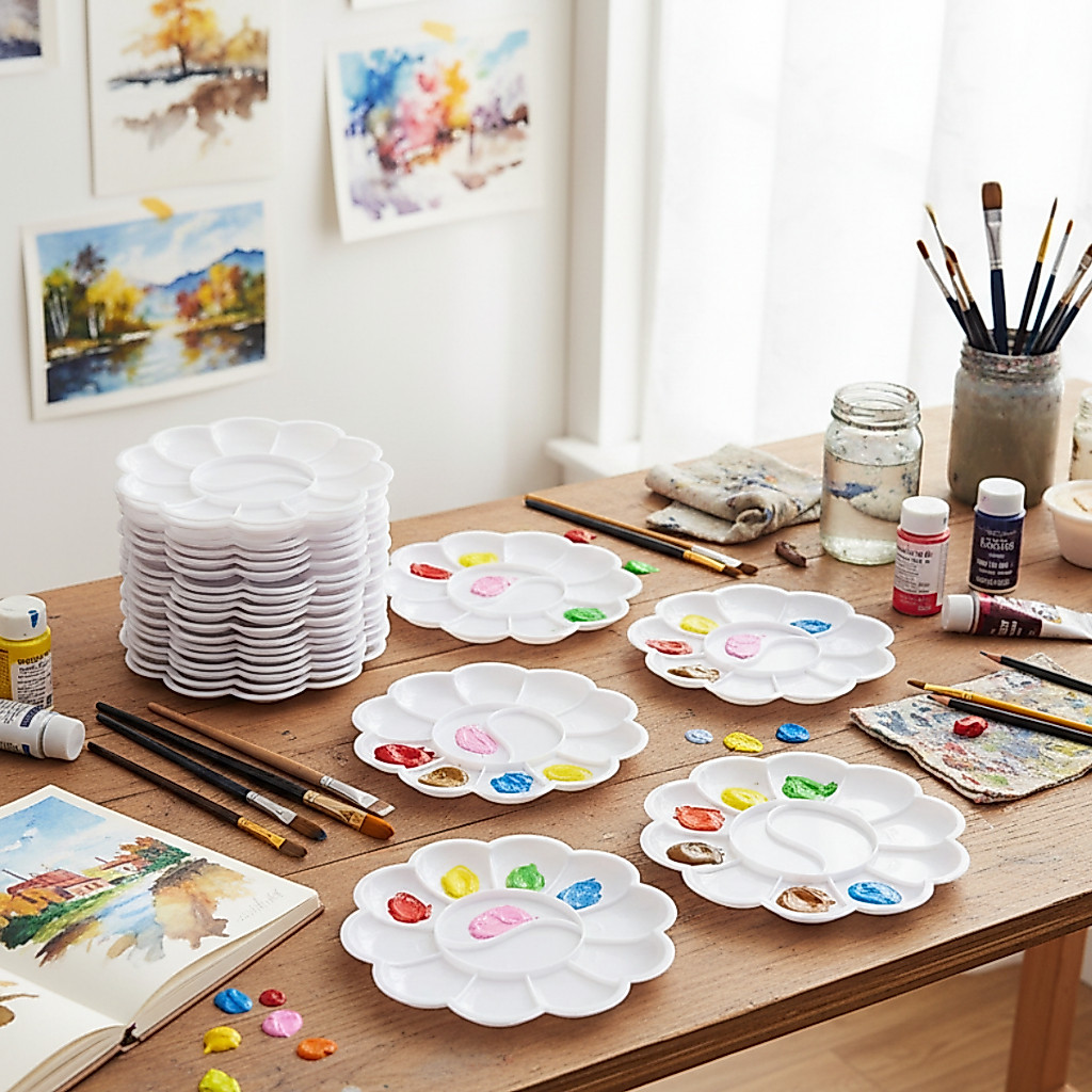 Paleta Godê Flor de Tinta Para Pinturas Artesanatos Escolar