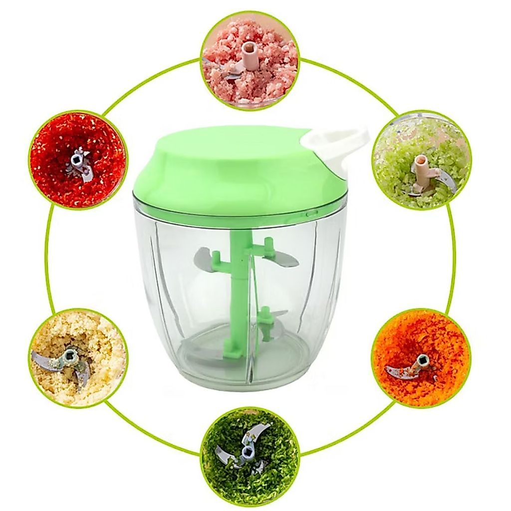 Processador Triturador Manual Alimento 5 Lâminas 1200ml