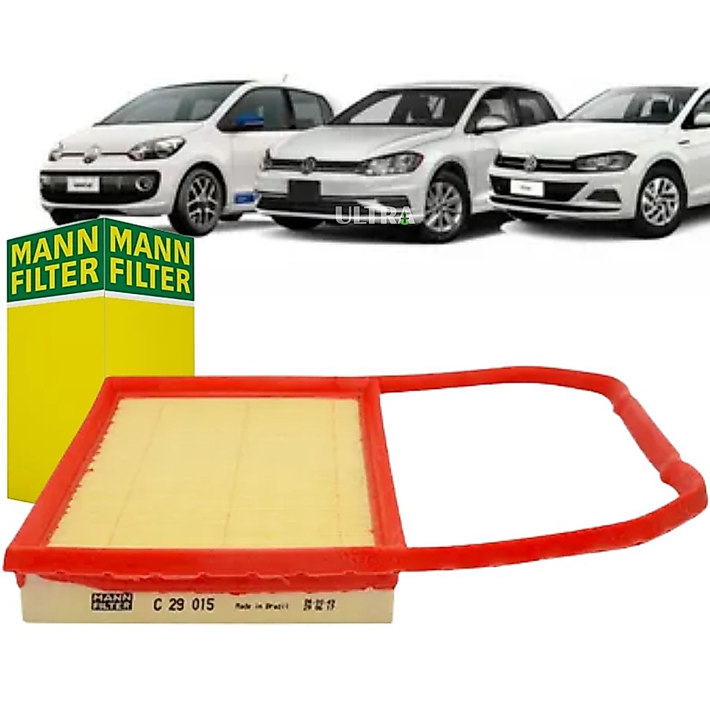 Filtro Ar Volkswagen VW Polo / UP / Gol / Voyage / Fox - 1.0 12V 3 Cilindros Aspirado (Mann C29015)