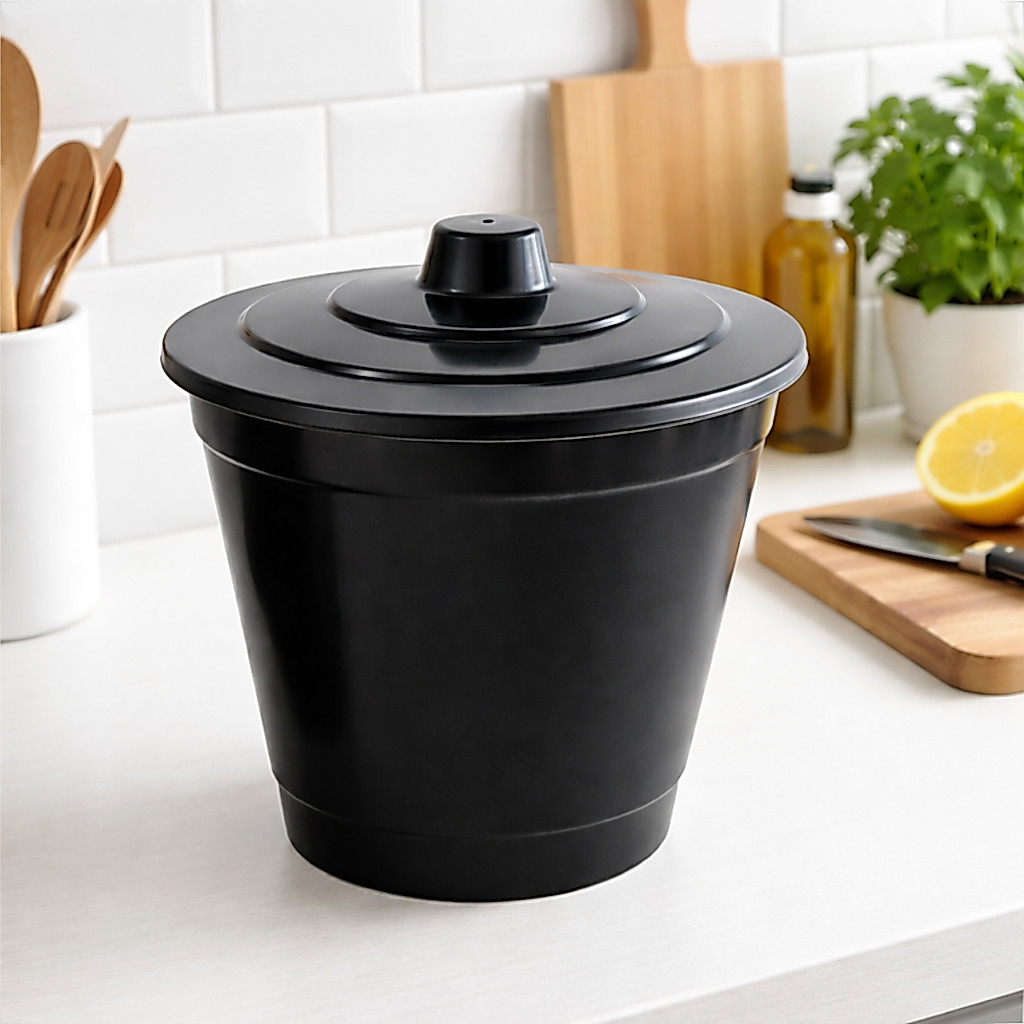 Lixeira Plástica Com Tampa Para Quarto 3L Multicolorida Resistente Pia Banheiro Cozinha Escritorio