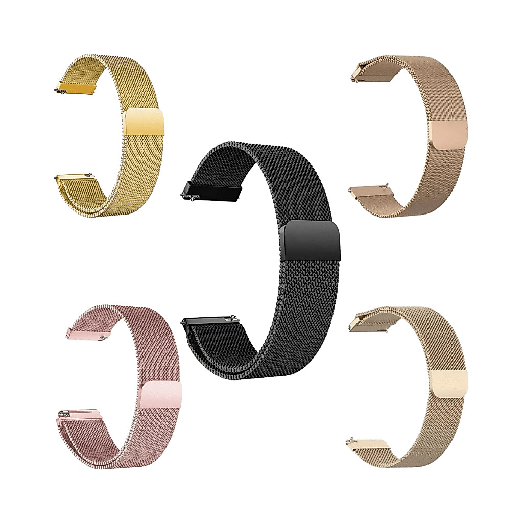 Pulseira Milanese Metal 22mm para Relógio BIP6/R watch5 active/R watch 5 lite/ Pace Stratos GTR 22mm