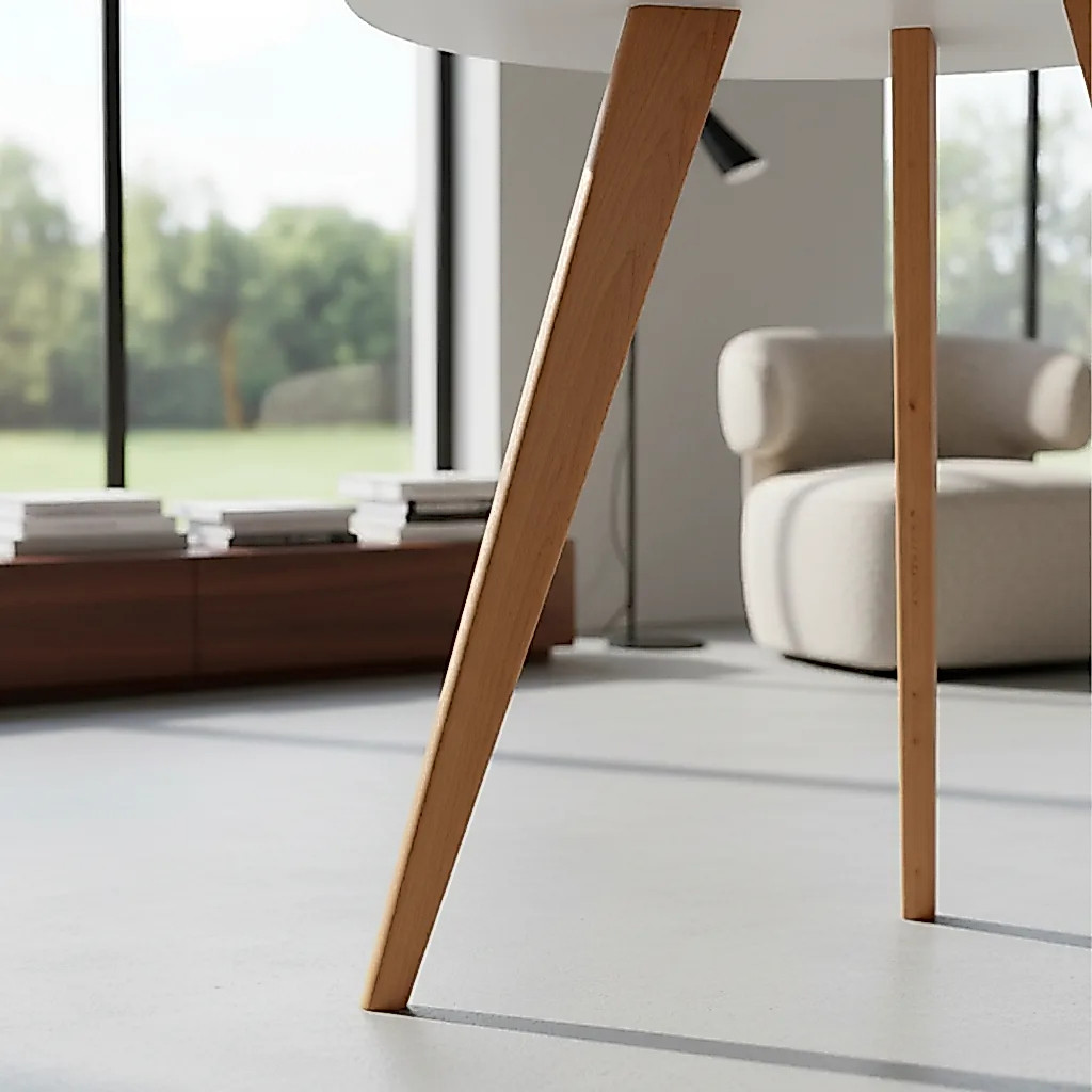 Base Cristal Madeira para Tampo de Mesa Jantar MDF até 1,4 m