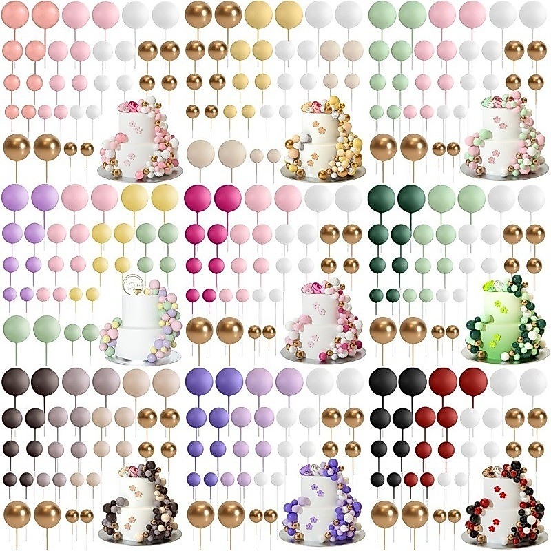 20 Peças Bola Bolo Topper Decorações Varas Bolas De Espuma Escolhas De Para Festa De Casamento De Aniversário Decoração De Natal