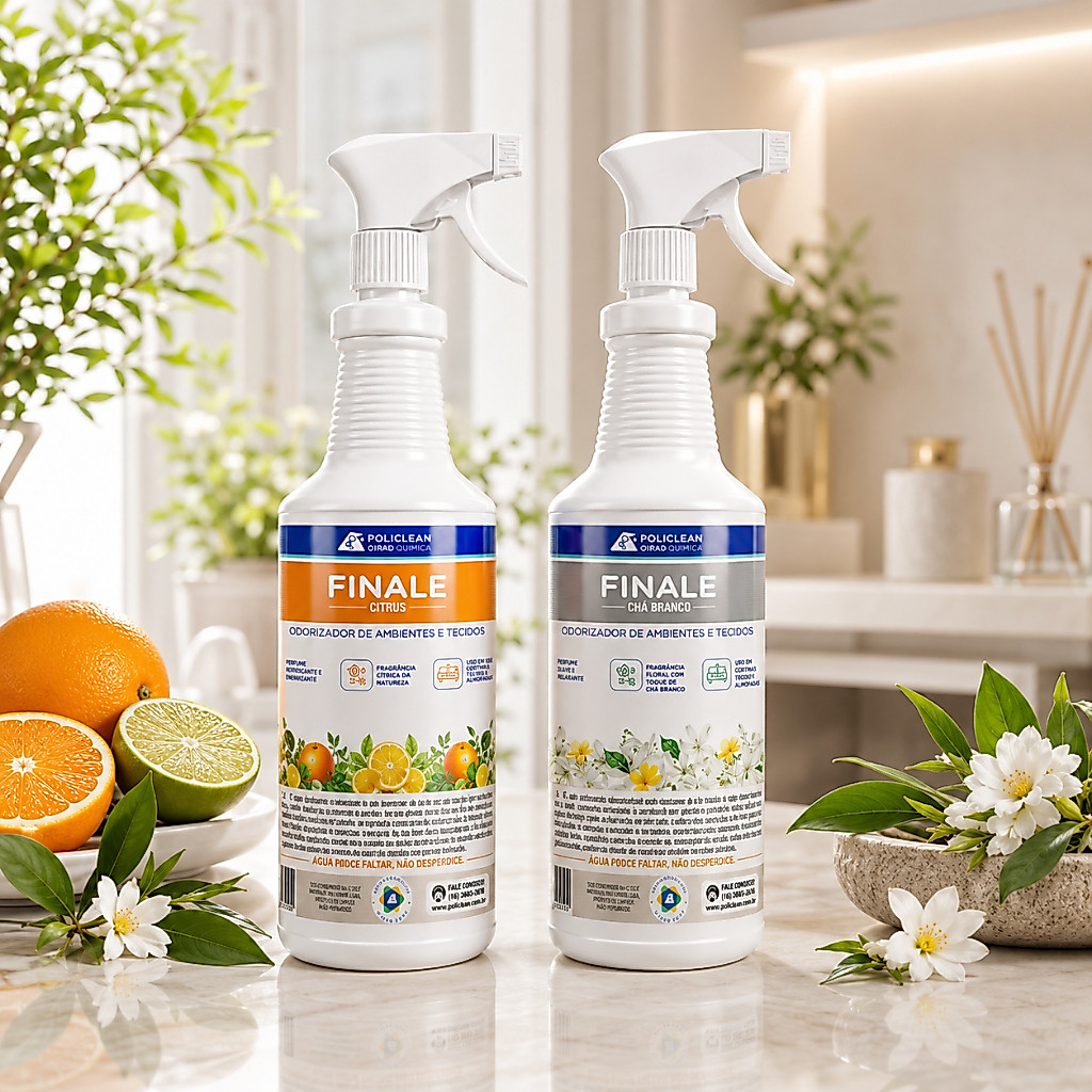 Finale Chá Branco e Citrus - Lançamento "Cheiro de Rico" Aromatizante Odorizador Estofados Ambientes
