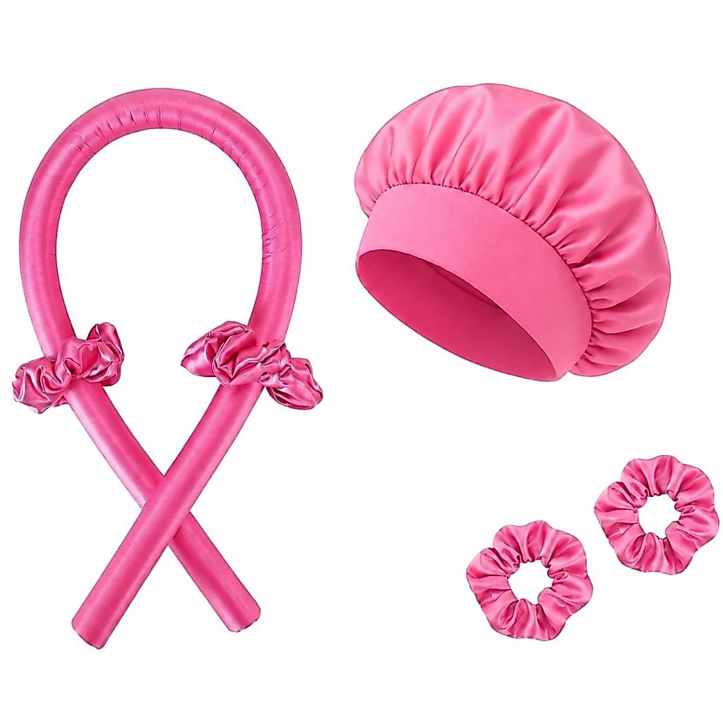 KIT TOUCA FAIXA DUPLA FACE + MODELADOR DE CETIM + 2 SCRUNCHIES (XUXINHAS)