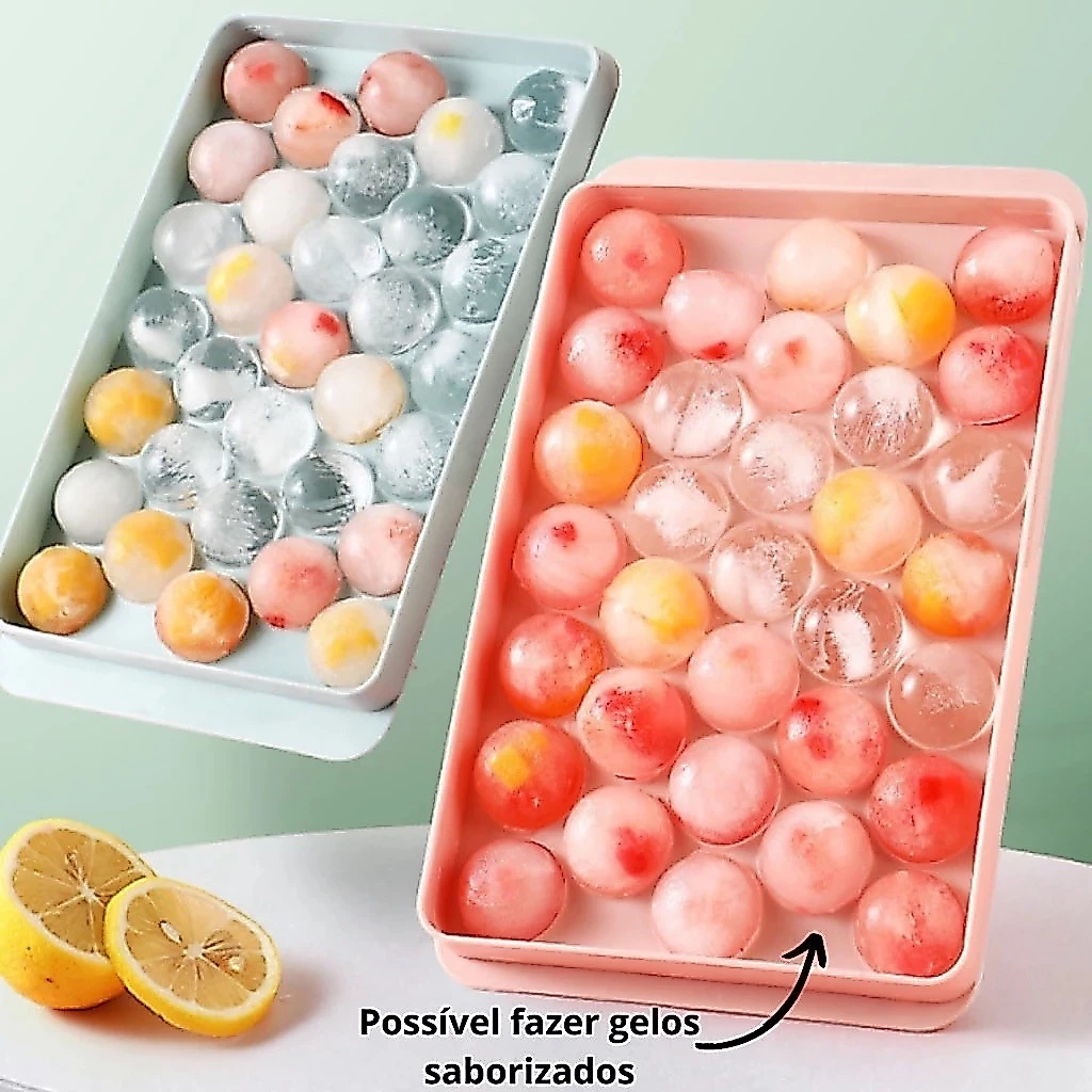 Forma De Gelo Formato Bola Bolinha 33 Cavidades Forma Para Drinks Bebidas Doces Sucos Frutas — imagem 1