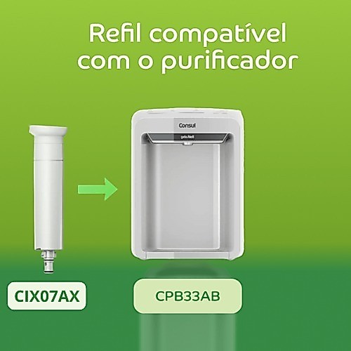 Refil Filtro para Purificador Consul CPB33 CIX07AX Branco e CIX08AX Cinza · foto 2