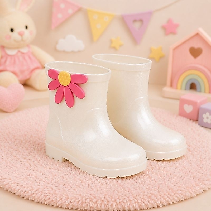 Galocha Infantil Borboleta Menina Bota Feminina Criança Leve Macia Antiderrapante Confortável Vários Modelos