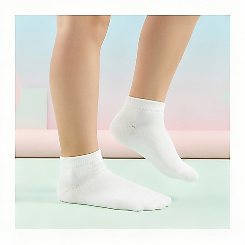 Kit 12/6 Pares Meias Infantil Juvenil Menino Menina Criança Escolar Cano Curto Algodão